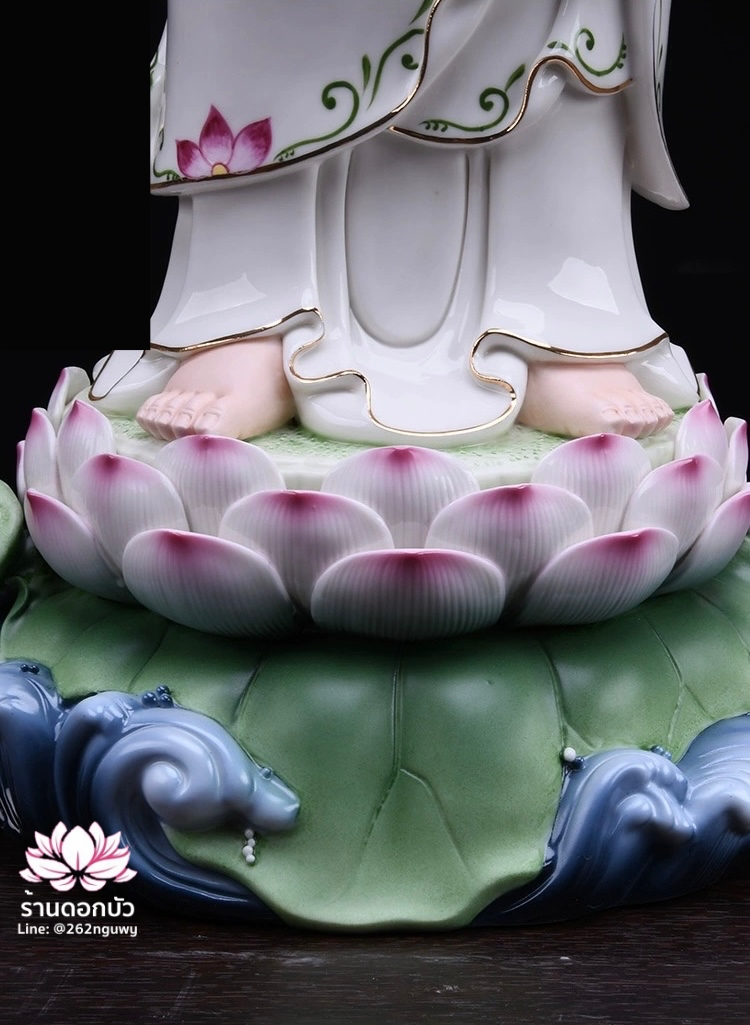 พระพุทธเจ้า (พระยูไล) พระโพธิสัตว์กวนอิม (กวนอิมผ่อสัก) พระมหาสถามปราปต์โพธิสัตว์ (ไต่ซีจี่ผ่อสัก) ขนาด 22/24/26 นิ้ว