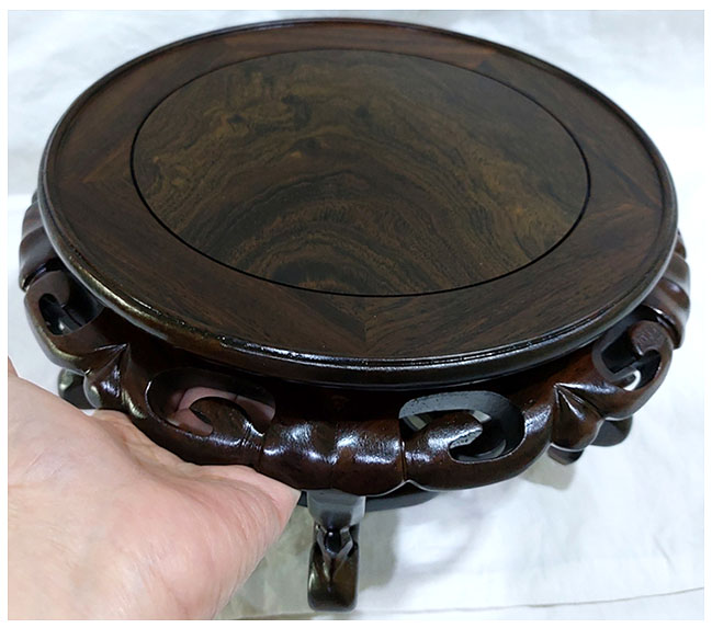 ฐานหรือกี๋ไม้สไตล์จีน ท๊อปประมาณ 22.5cmxสูง14.5cm