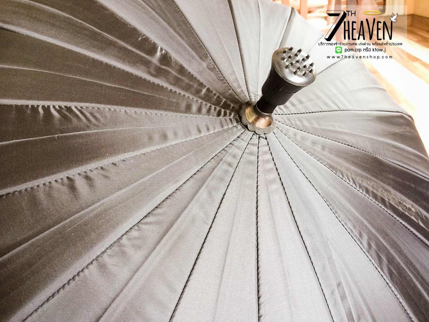 ของชำร่วยงานศพ ร่มไม้เท้า มียูวี (UV) คละสี