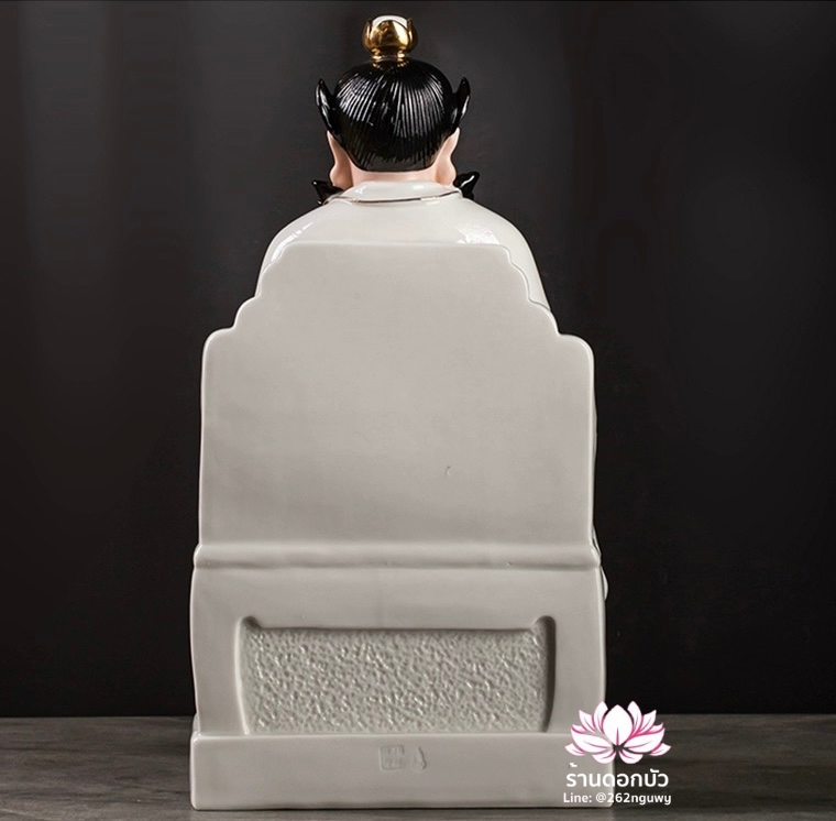 เตียวเทียนซือ เตียวฮู้เทียนซือ จางเทียนซือ ปางนั่งบัลลังก์ งานกระเบื้องฮกเกี้ยน ขนาด 14 นิ้ว