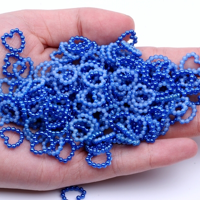 SKU-00917 มุกร้อยหัวใจโทนสีเดียว (25 อัน)