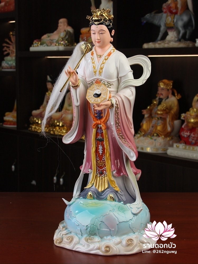 ตี่บ้อเนี่ยเนี้ย ตี่บ้อเหนียวเหนียว พระแม่ธรณีจีน ปางประทับยืน งานกระเบื้อง ขนาด 12/16/19/26 นิ้ว