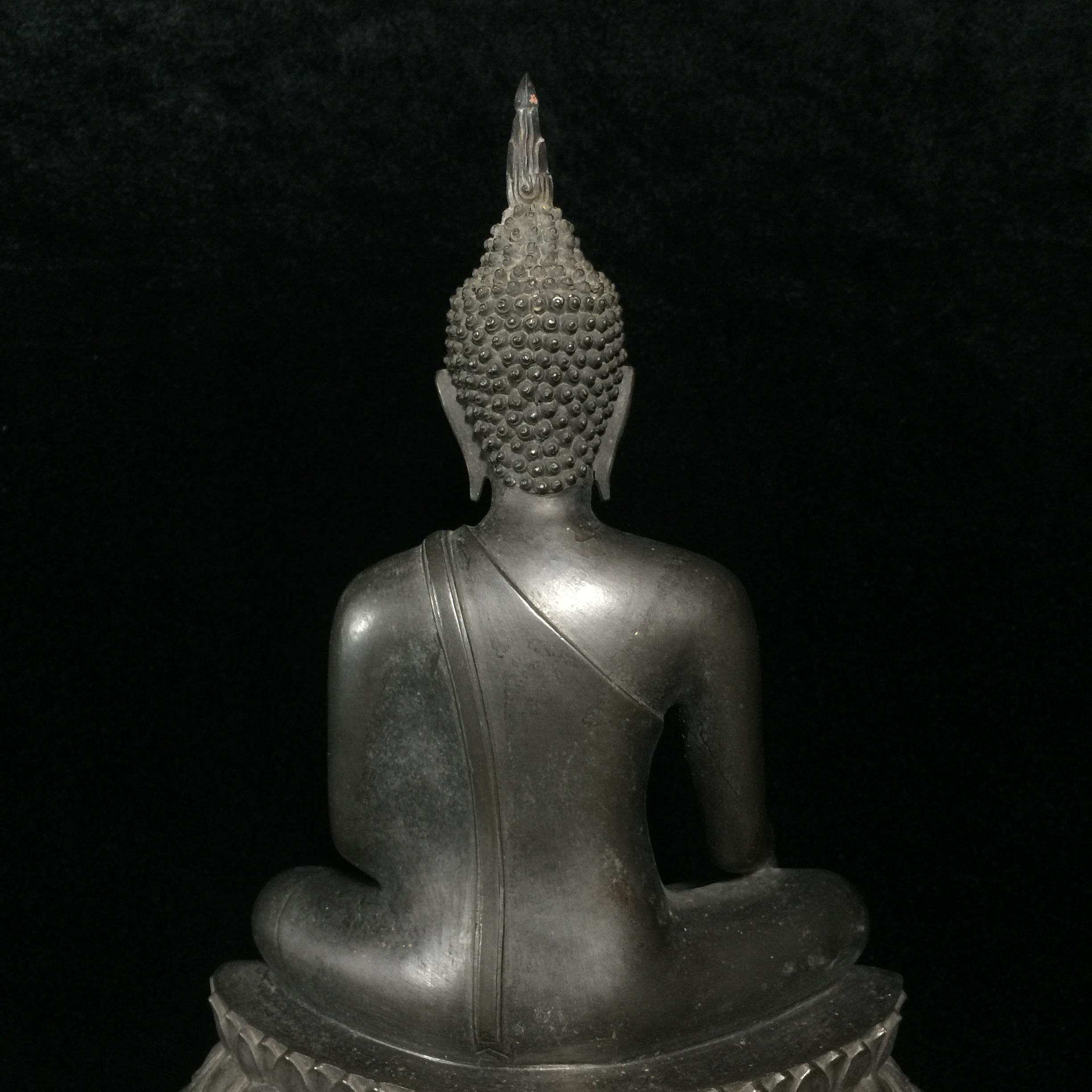 พระพุทธรูปบูชา ภปร ปี2508 วัดบวรนิเวศวิหาร บล็อกกษาปณ์(หนังไก่) หน้าตัก5นิ้ว(ที่สุดของพระบูชา ภปร วัดบวรนิเวศวิหาร)