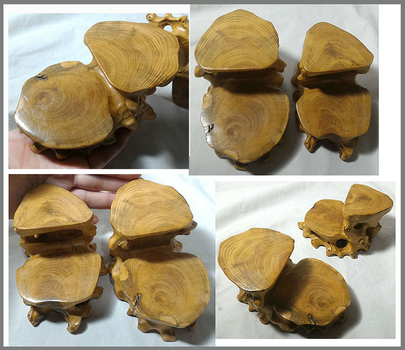 ฐานไม้หรือกี๋ไม้boxwood เล็กๆ แบบ2ชั้น อันละ