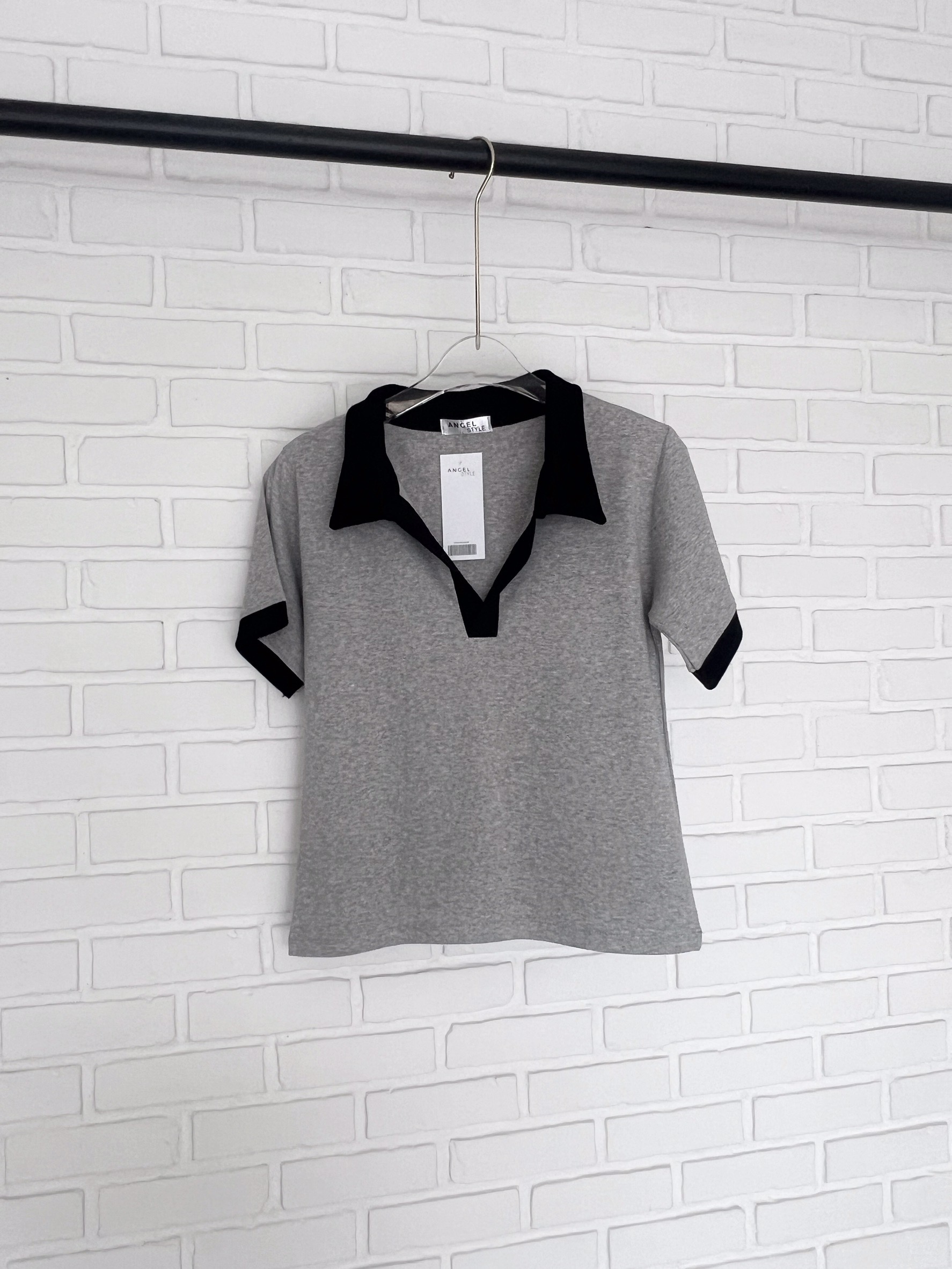 คอปกแขนสั้นทูโทน