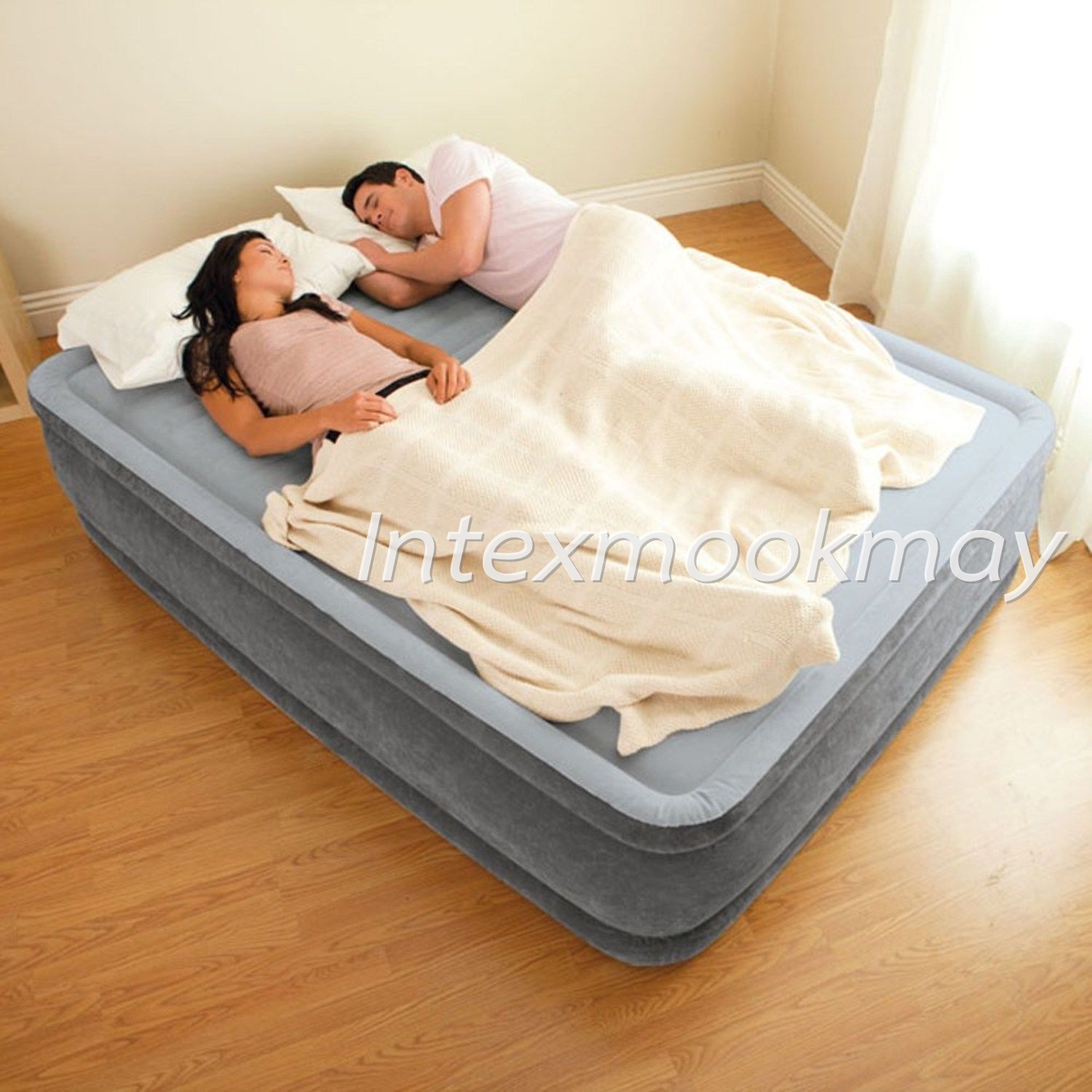 Intex 67770 Comfort-Plush QueenSize ที่นอนรุ่นขายดี ปั๊มลมในตัว ขนาด 5 ฟุต รุ่นใหม่