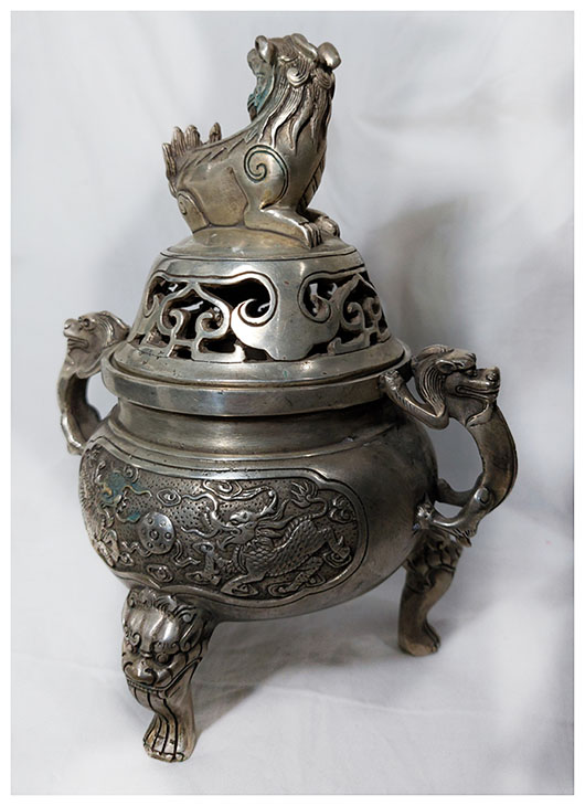 โถ เตาหรือที่ใส่ธูปกำยานสไตล์จีน สูง19.5cm