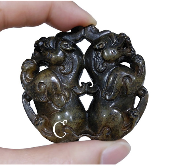 จี้หินสะสมสไตล์จีน งานเก่า-BPT022-