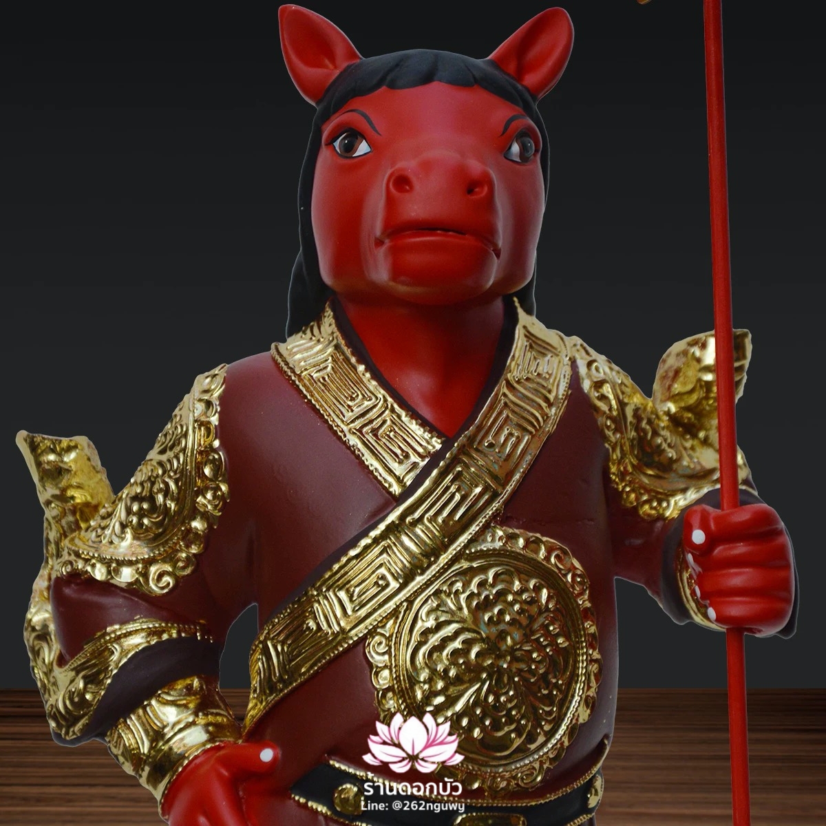 ยมบาลหัววัวหัวม้า ยมทูตหัววัวหน้าม้า งานเรซิ่น ขนาด 12 นิ้ว