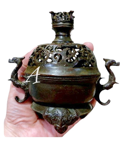 เตากำยาน กระถางกำยาน กระถางธูป ของแต่งบ้านเล็กๆ-BPT088-