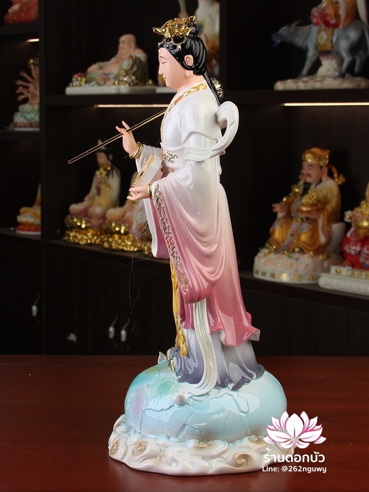 ตี่บ้อเนี่ยเนี้ย ตี่บ้อเหนียวเหนียว พระแม่ธรณีจีน ปางประทับยืน งานกระเบื้อง ขนาด 12/16/19/26 นิ้ว