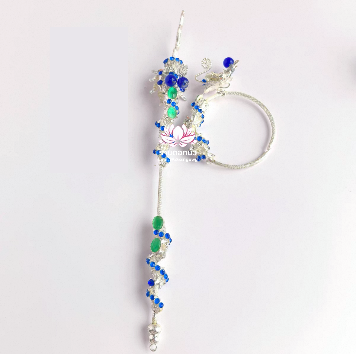 ทวนพร้อมห่วงนาจา สำหรับองค์พระกิมซิ้น อาวุธเทพเจ้านาจา หลี่โล่เฉี้ย จงตั๋นหง่วนโส่ย งานไต้หวันพรีเมียม