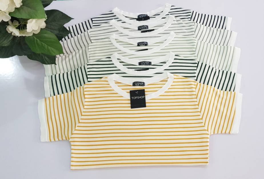 ริ้วจั้มแขนสั้น