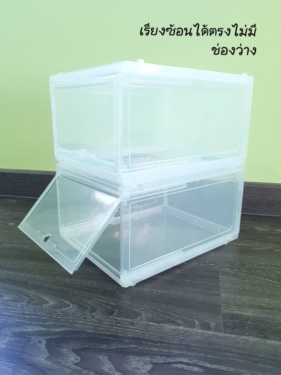 Small Evting กล่องรองเท้า ฝาสไลด์หน้า BIGSHOES No.413 อย่าลืม !! กดติดตามร้าน "รับส่วนลดเพิ่ม" กล่องใส่รองเท้า กล่องเก็บรองเท้า จำนวน 1 ใบ