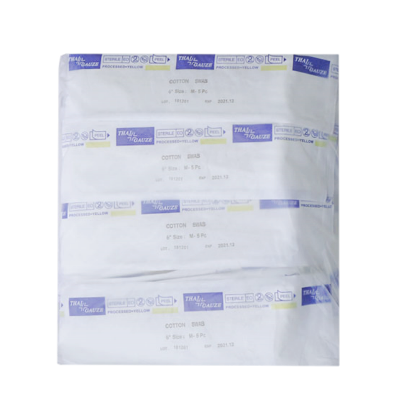 Thai-gauze Sterile ไม้พันสำลี ชนิดปลอดเชื้อ 50 ซอง