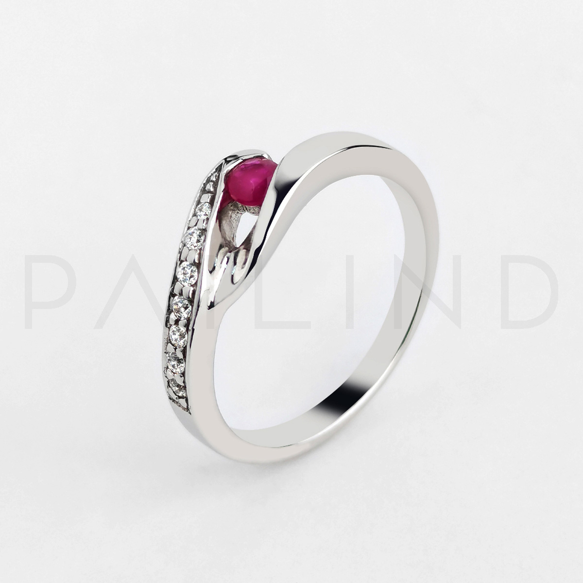 แหวนเงินประดับพลอย Ruby