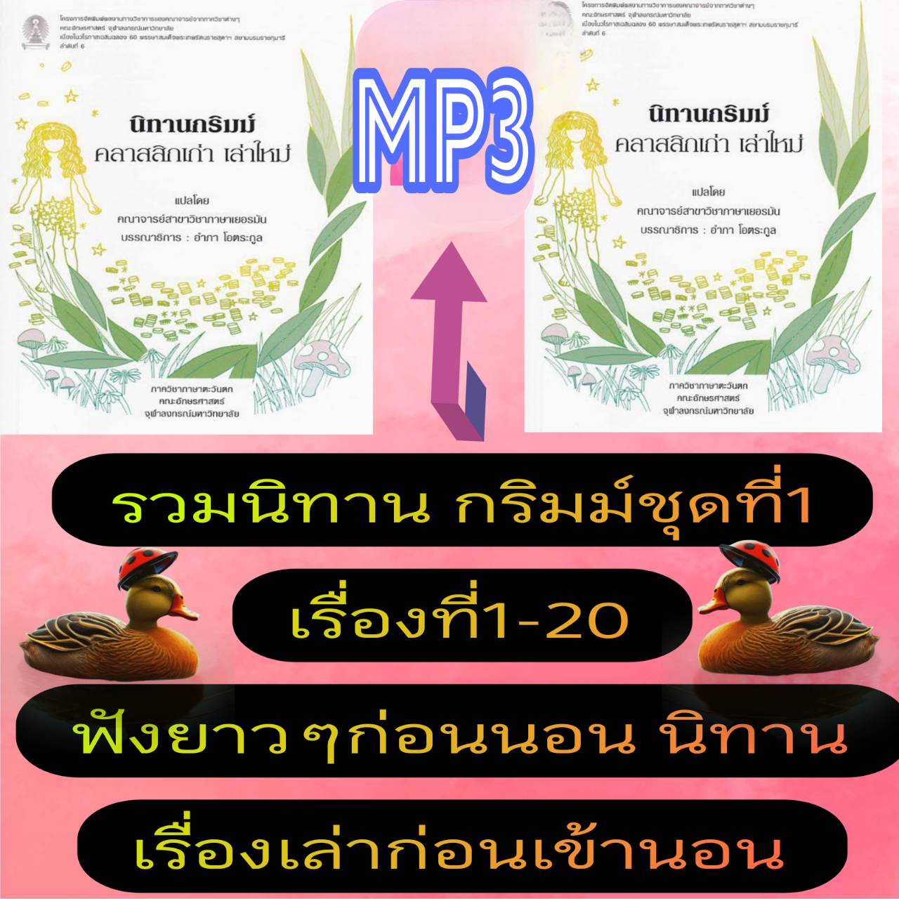 [พรเทวะ] แฟลชไดร์ฟ USb mp3 รวมนิทานกริมม์ชุดที่ 1 เรื่องที่ 1-20 ฟังยาวๆ ก่อนนอน นิทาน เรื่องเล่าก่อนเข้านอน ใช้กับเครื่องเล่น USB/mp3 ทุกชนิดหรือเปิดฟังในรถยนต์เปิดในคอมพิวเตอร์ได้ *** สามารถ โหลดใส่มือถือ ฟังได้ ** เปิดในคอมพิวเตอร์ได้ USB-MP3 คือ แฟลชไ