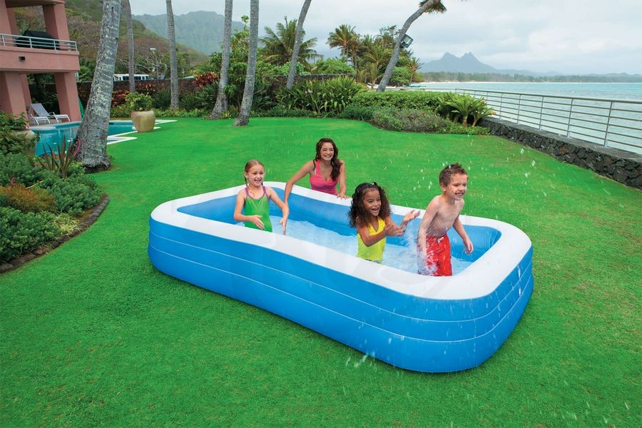 Intex สระน้ำเป่าลม รุ่น In-58484 (Blue) แถมสูบไฟฟ้า