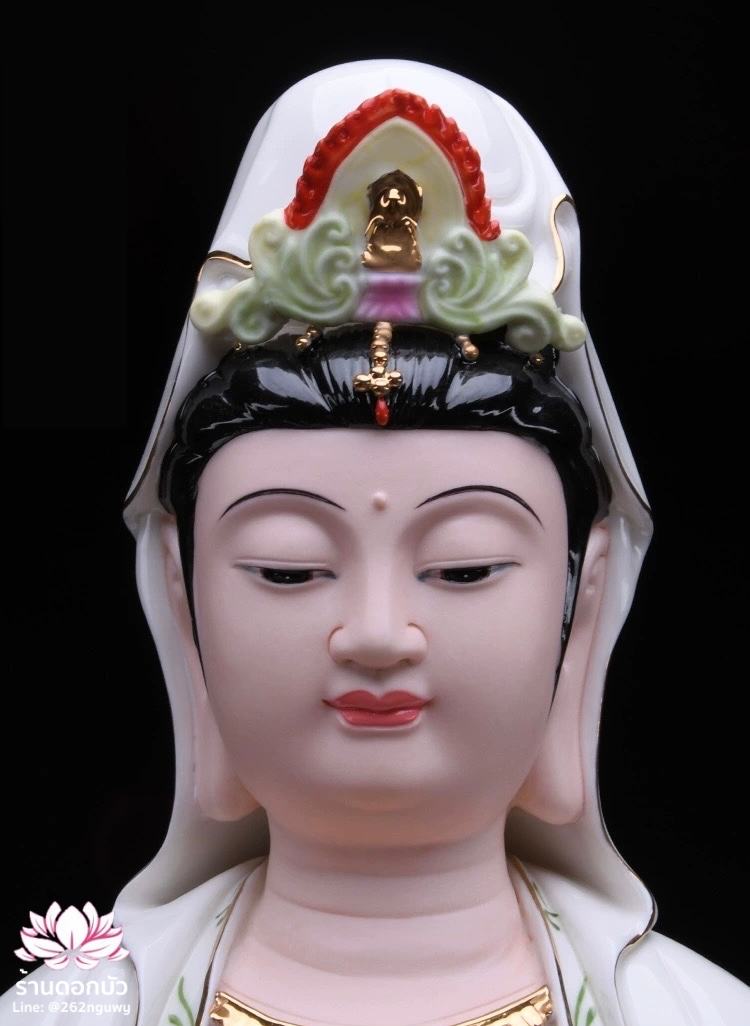 พระพุทธเจ้า (พระยูไล) พระโพธิสัตว์กวนอิม (กวนอิมผ่อสัก) พระมหาสถามปราปต์โพธิสัตว์ (ไต่ซีจี่ผ่อสัก) ขนาด 22/24/26 นิ้ว