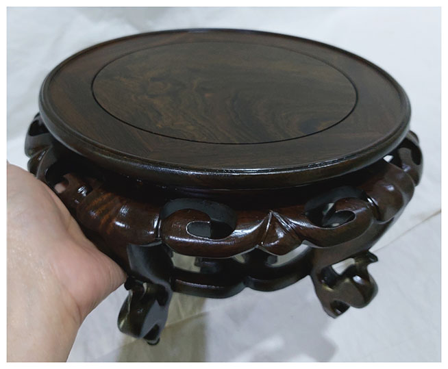 ฐานหรือกี๋ไม้สไตล์จีน ท๊อปประมาณ 22.5cmxสูง14.5cm