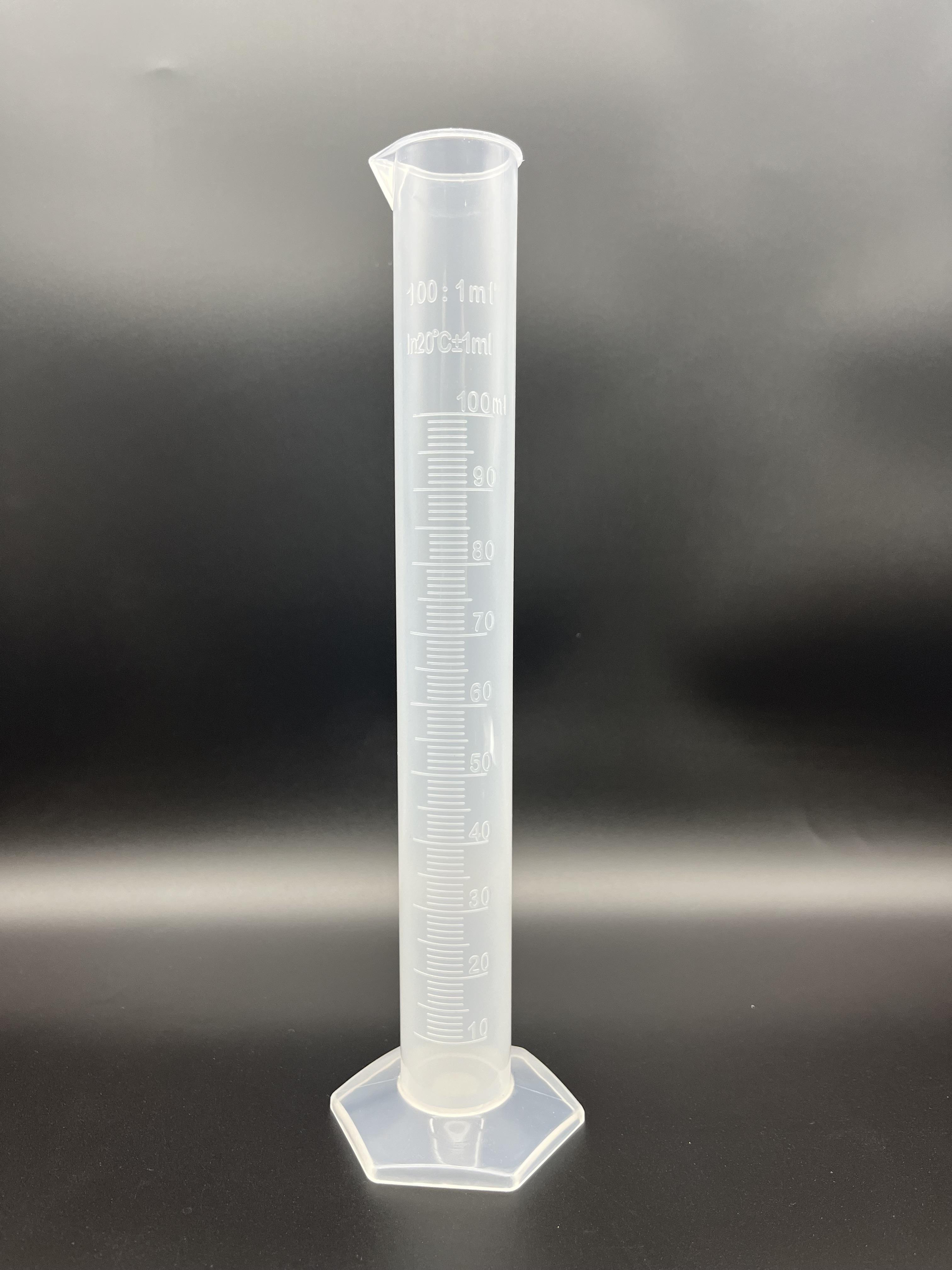 กระบอกตวงพลาสติก 50ml , 100ml , 250 ml , 500 ml , 1000 ml Cylinder Plastic (PP)