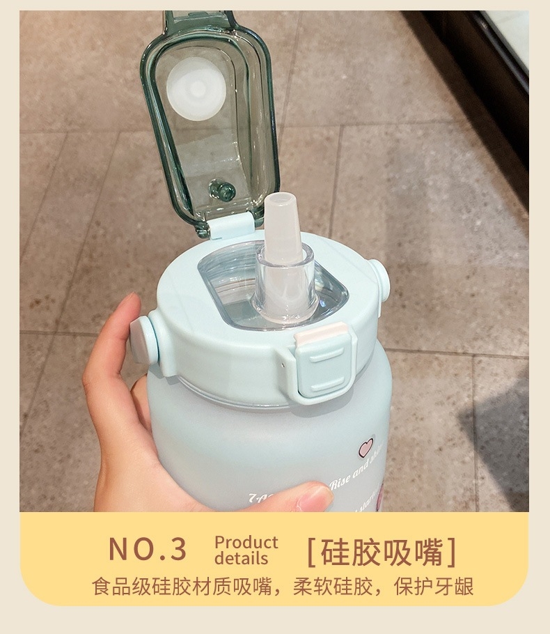 กระบอกน้ำพาสเทลน่ารัก จุ 2 ลิตร