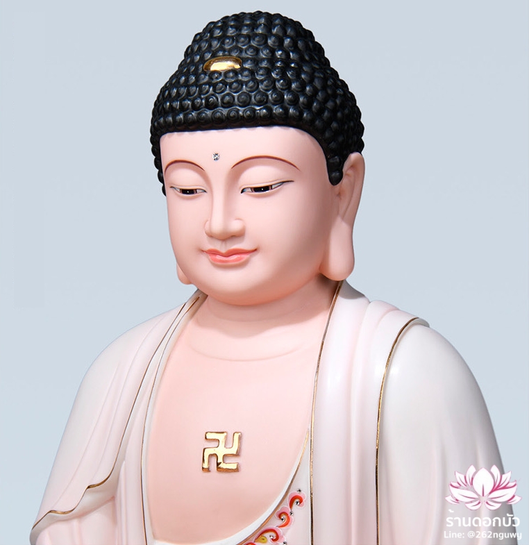 พระพุทธเจ้า (พระยูไล) พระโพธิสัตว์กวนอิม (กวนอิมผ่อสัก) พระกษิติครรภโพธิสัตว์ (ตี่จั่งอ๊วงผ่อสัก) และพระศรีอริยเมตไตรย (หมีเล่อฝอ) ขนาด 12/16/19 นิ้ว