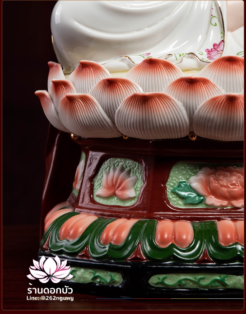 พระพุทธเจ้า (พระยูไล) พระโพธิสัตว์กวนอิม (กวนอิมผ่อสัก) พระมหาสถามปราปต์โพธิสัตว์ (ไต่ซีจี่ผ่อสัก) ขนาด 18 นิ้ว