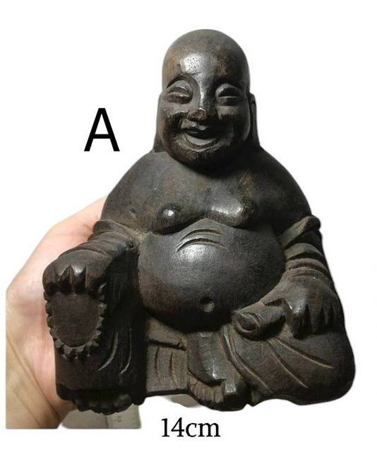 สังกัจจายน์จีน พระเมตไตรยไม้แกะเก่า-BPT023-