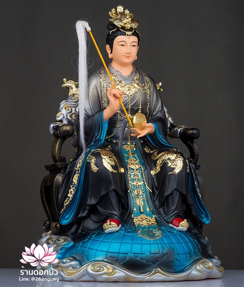 ตี่บ้อเนี่ยเนี้ย ตี่บ้อเหนียวเหนียว พระแม่ธรณีจีน ปางประทับนั่งบัลลังก์หงส์ ขนาด 12/16/19/26 นิ้ว