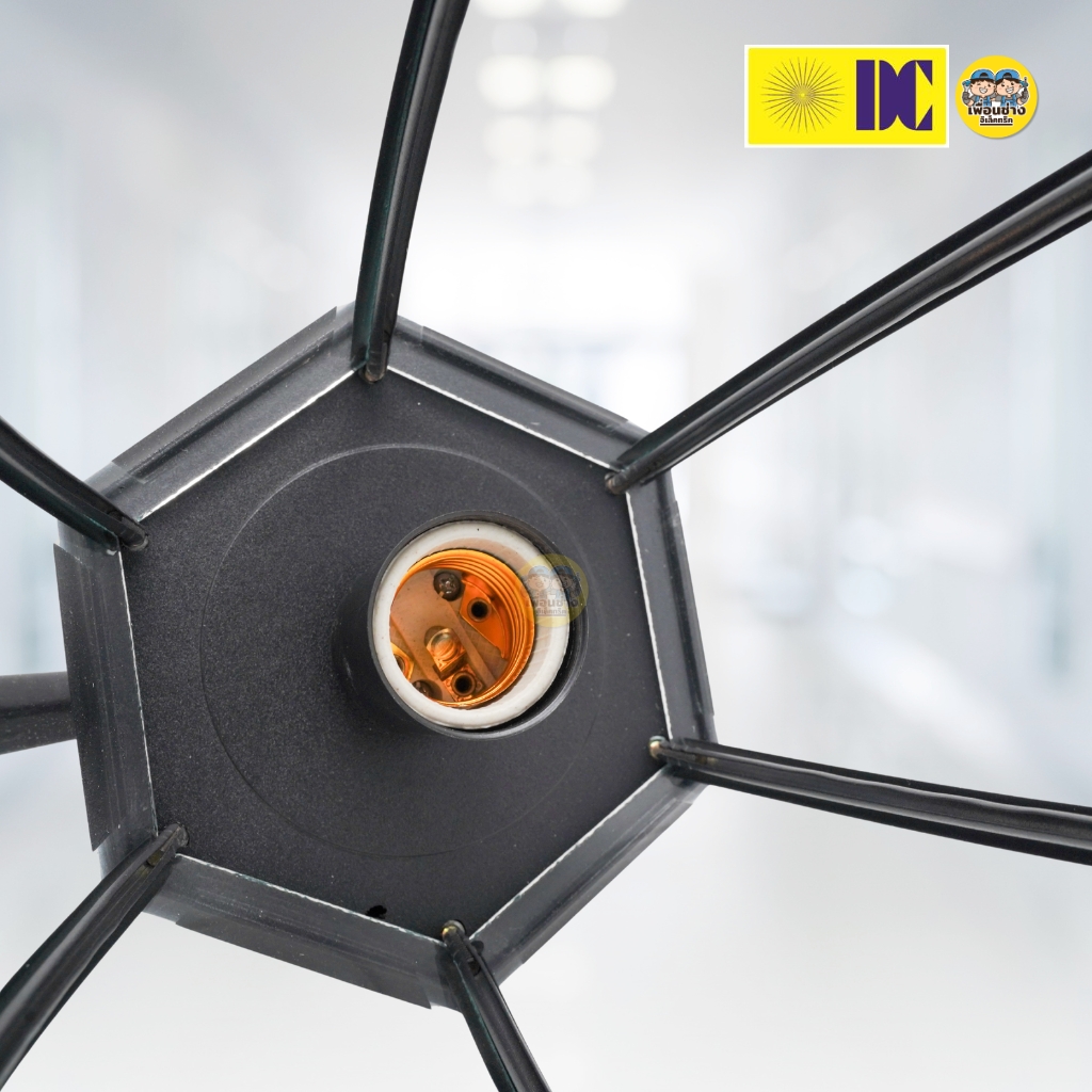 ยี่ห้อ DC รุ่น DCO-9025-1/1L-W-BK โคมไฟกิ่งภายนอก ใช้กับหลอดขั้ว E27 โคมไฟติดผนัง โคมไฟผนัง ไฟภายนอก กันน้ำ IP55