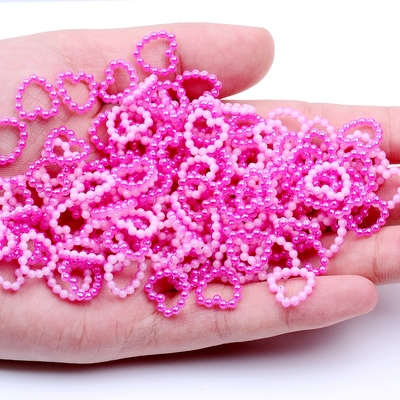 SKU-00917 มุกร้อยหัวใจโทนสีเดียว (25 อัน)