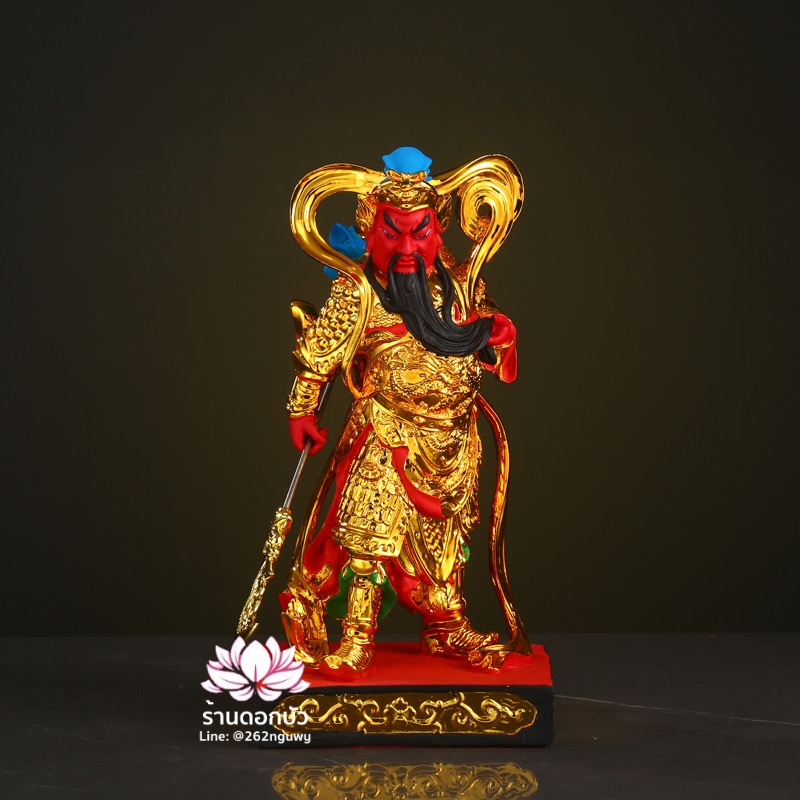 เทพเจ้ากวนอู และพระเวทโพธิสัตว์ (อุ่ยท้อผ่อสัก) งานเรซิ่น ขนาด 12 นิ้ว