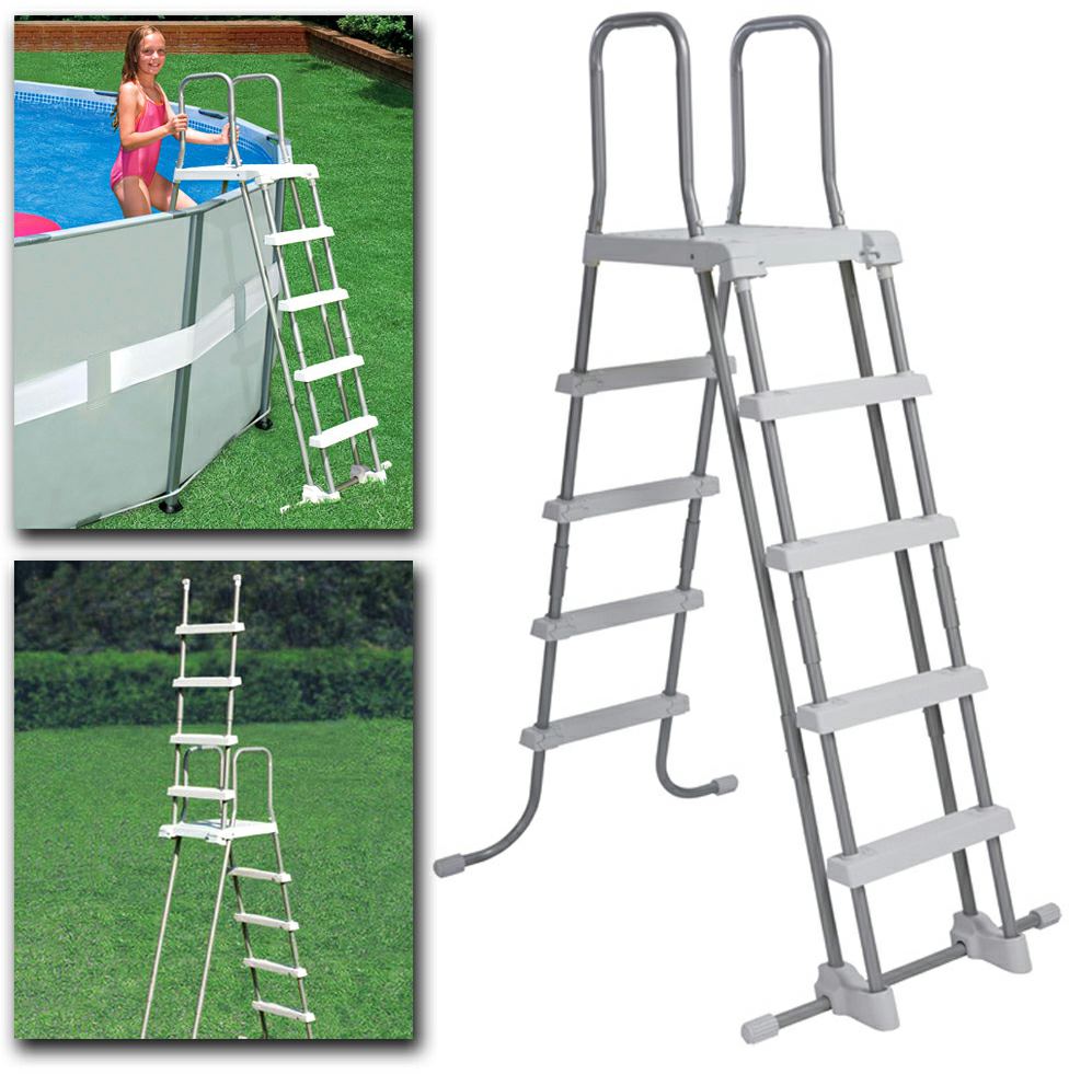 Intex บันไดสระน้ำถอดได้ - สระสูง 48 นิ้ว (122 ซม.) รุ่น 28076/ 28073