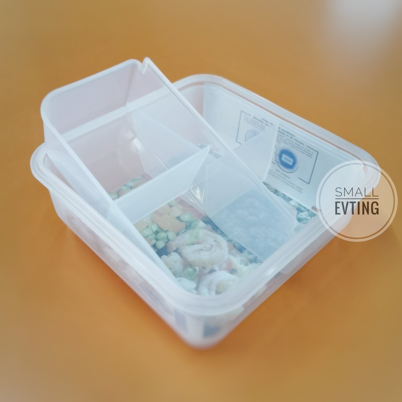Small Evting กล่องถนอมอาหาร Super Lock สี่เหลี่ยมจัตุรัส 800 มล ด้านในแบ่ง 4 ช่อง รุ่น 5011/4 ราคาต่อ 1 ใบ