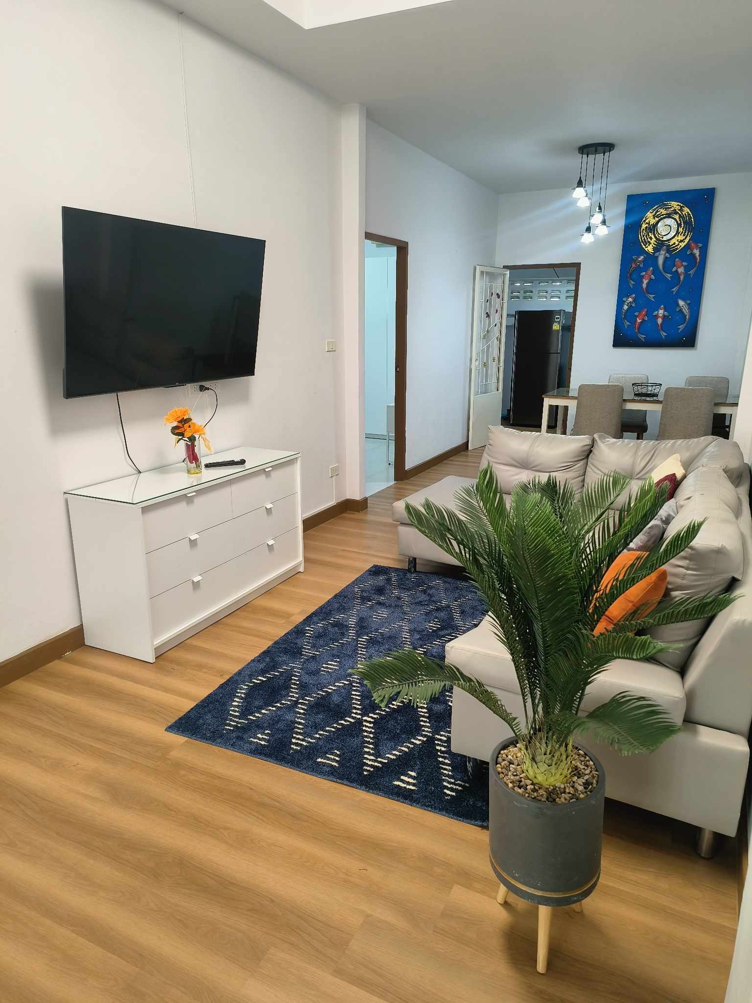 For Rent : Chalong, One-story townhome @Baan Songkun Nabon, 3 Bedrooms 2 Bathrooms