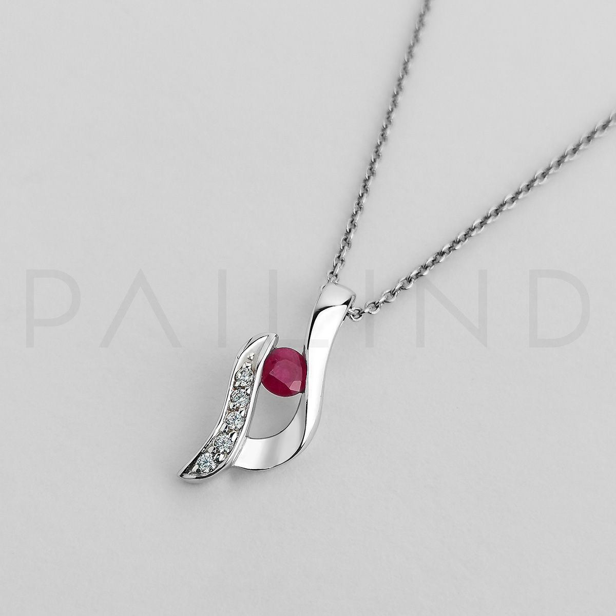 จี้เงินประดับพลอย Ruby