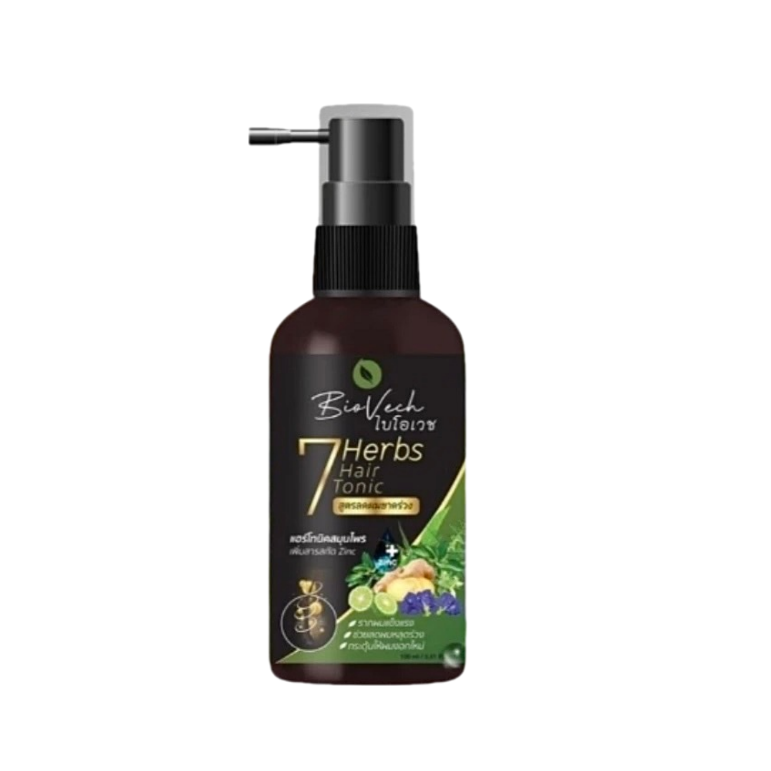 Biovech ไบโอเวช 7Herbs hair tonic 100ml.