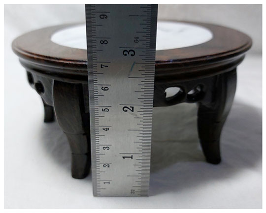 ฐานหรือกี๋ไม้สไตล์จีน 15cm หน้าท๊อปหินอ่อน ตัวละ