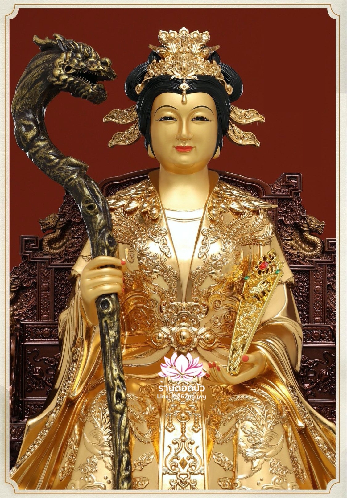 เทวนารีแห่งเขาไท่ซาน ปี่เซี่ยหยวนจุน ไท่ซานเนี่ยเนี้ย เทพธิดาประทานบุตร งานเรซิ่นคุณภาพสูง ขนาด 12/16/19/26 นิ้ว