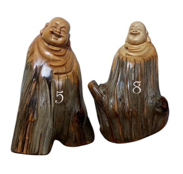 สังกัจจายน์ พระเมตไตรย พระยิ้ม เเทพเจ้าไฉ่ซิงเอี๊ย ไม้ทูจา ขนาดเล็ก