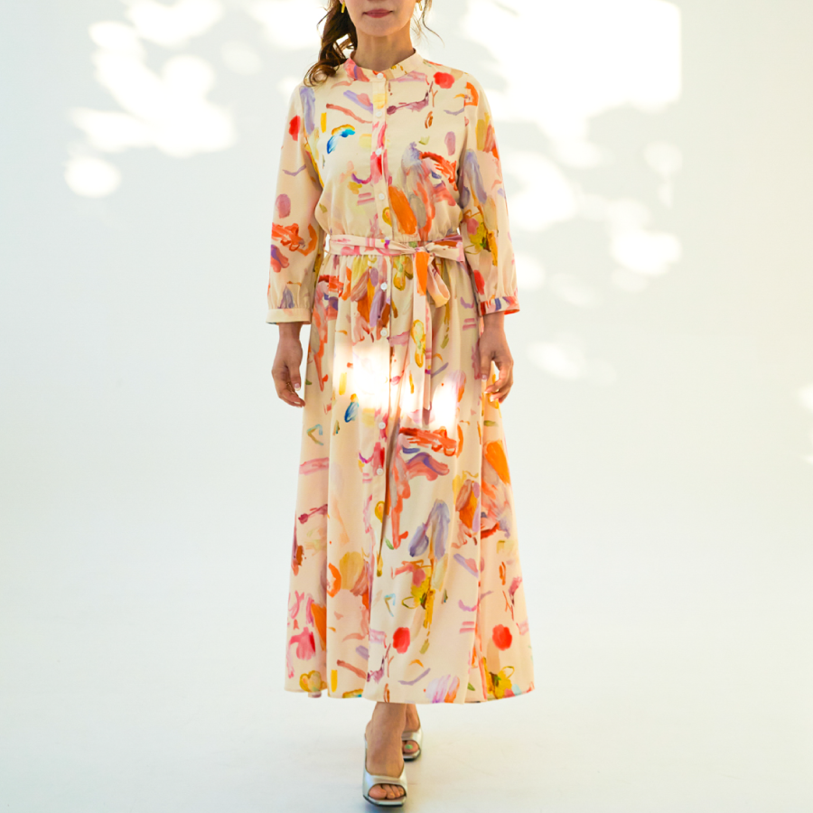 basic dress เดรสลายดอก เดินทะเล