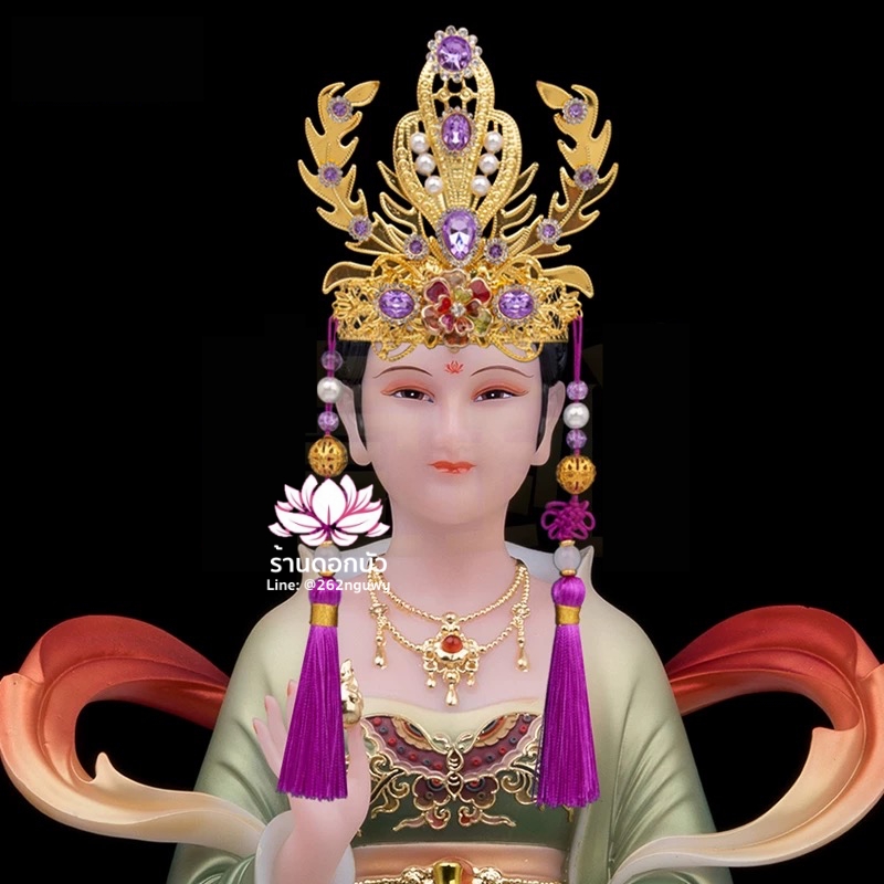 หมวกเทพเจ้าฝ่ายหญิง หมวกเทพนารี หมวกเทวนารี หมวกเจ้าแม่ หมวกพระหญิง หมวกกิมซิ้น หมวกพระจีน