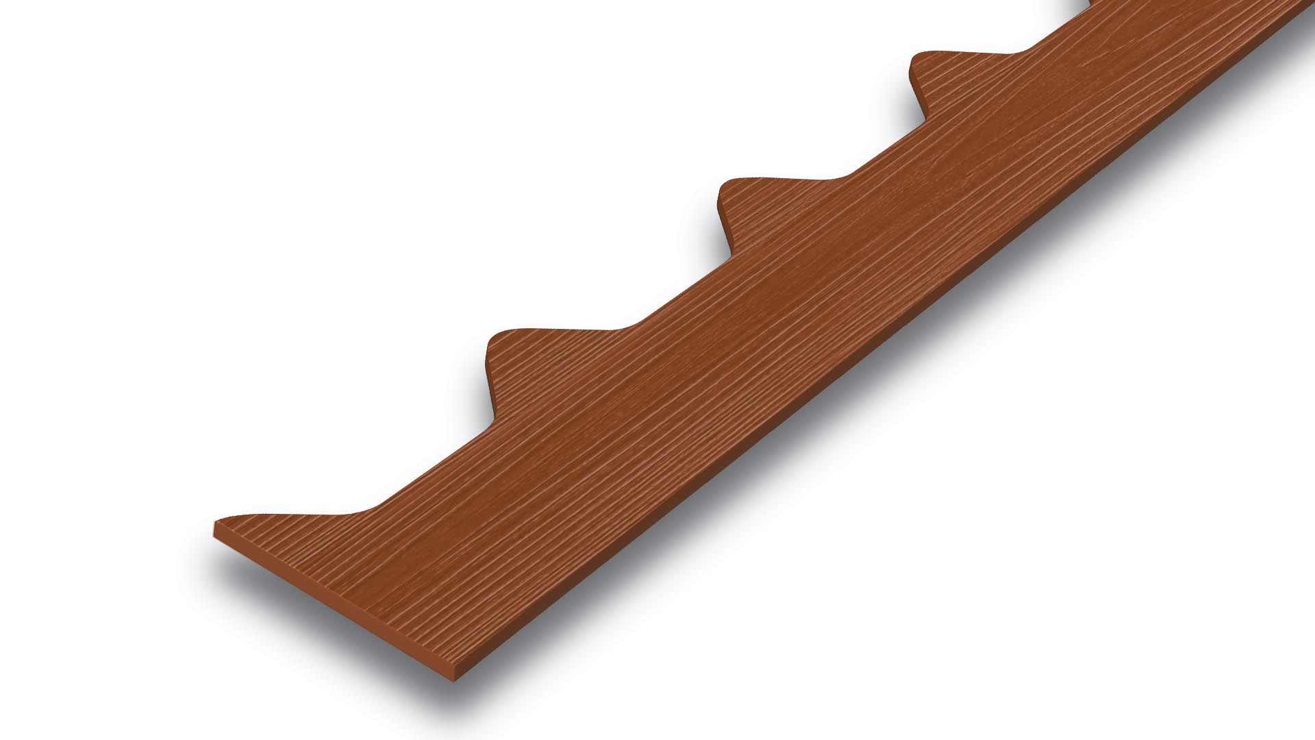 ไม้ปิดกันนก เอสซีจี สำหรับลอนคู่ ขนาด 15x300x0.8 ซม.(กว้าง 6 นิ้ว) สีรองพื้น