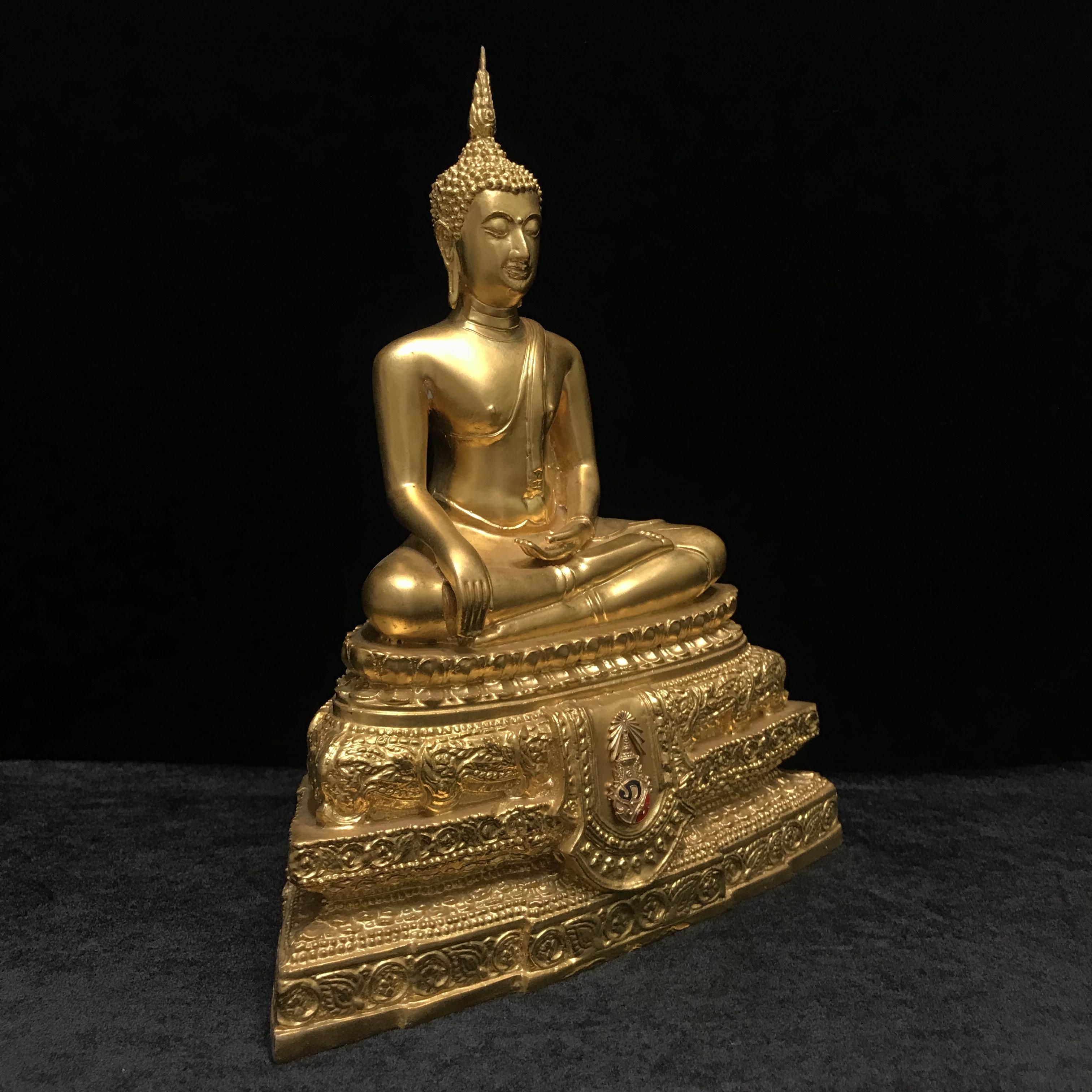 พระบูชาพระพุทธชินสีห์ ภปร. (รุ่น2) หน้าตัก 5นิ้ว ปิดทอง กองทุนฟันเทียมพระราชทาน ในวโรกาสมหามงคล 80 พรรษา ปี 2550 (องค์หมายเลข447)(1ใน1999องค์)หายาก