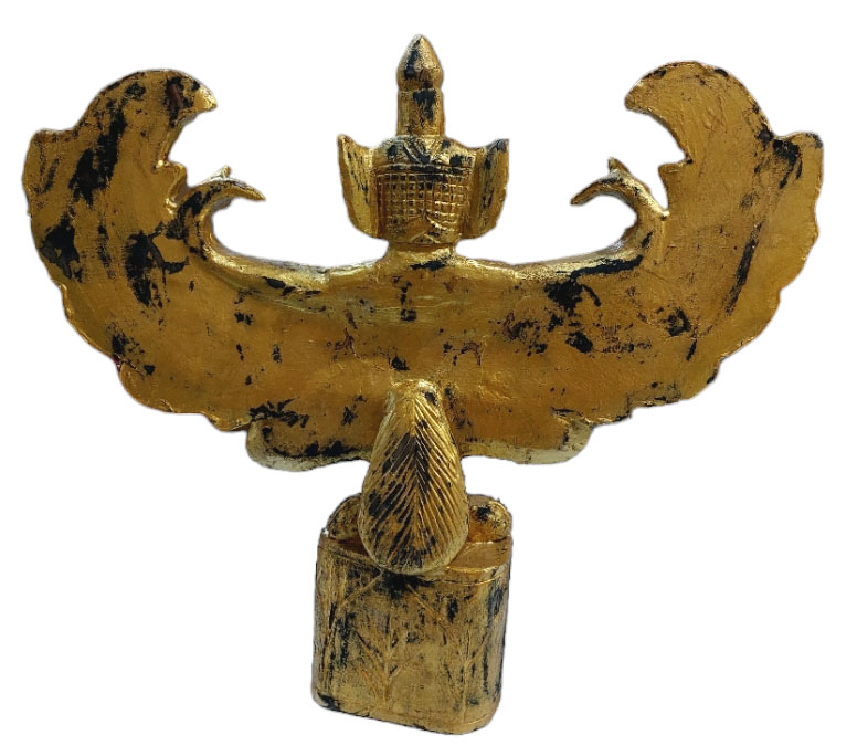 ครุฑไม้สัก ทำสี สูง 38cm