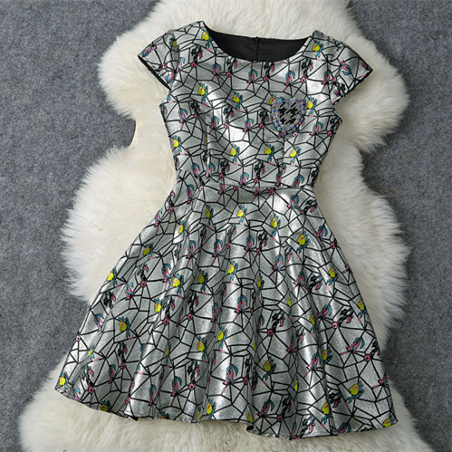 ชุดเดรส ผ้า jacquard สวยๆ