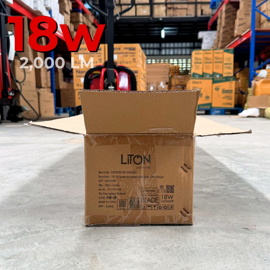 **เฉพาะหลอด** ยกลัง 30 หลอด LiTON หลอด LED T8 รุ่น BLADE แบบมี safety pin ไฟเข้า 2 ทาง หลอดไฟ หลอดยาว หลอดเปล่า luxone