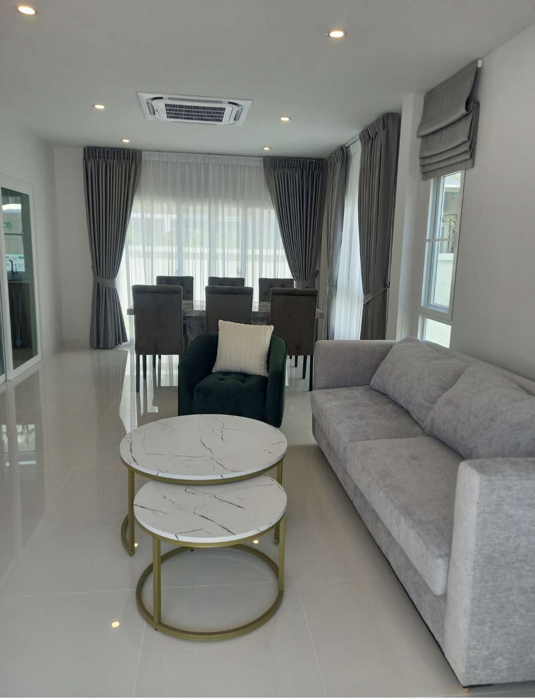 For Rent : Chalong, 2-story semi-detached house, 3 bedrooms 3 bathrooms