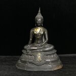 พระพุทธรูปบูชา ภปร. วัดบวรนิเวศวิหาร ปี2508 บล็อกสามขา หน้าตัก5นิ้ว(ที่สุดของพระบูชา ภปร วัดบวร)